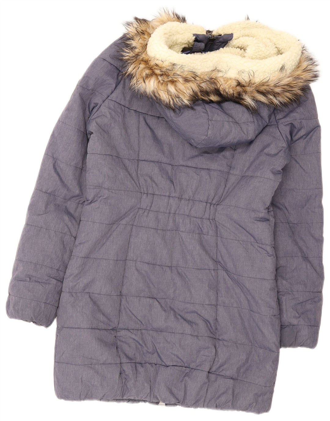 Giacca imbottita con cappuccio da donna Superdry UK 14 nylon blu medio