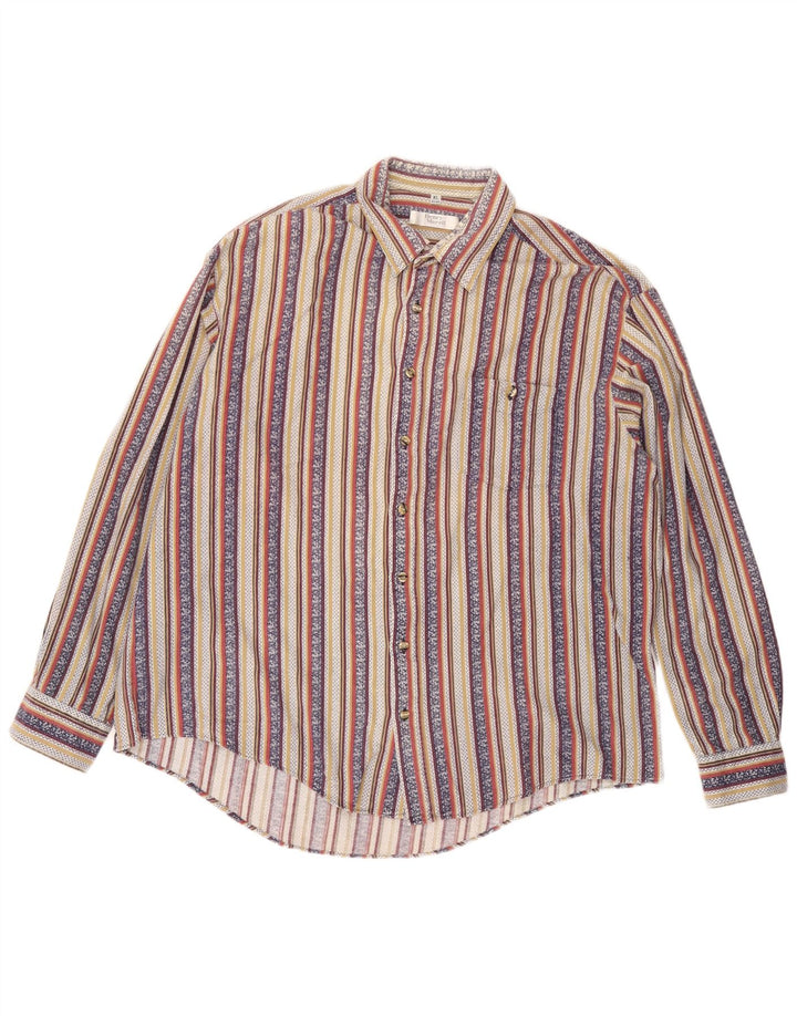 Camicia da uomo HENRY MORELL taglia 43/44 XL a righe multicolore