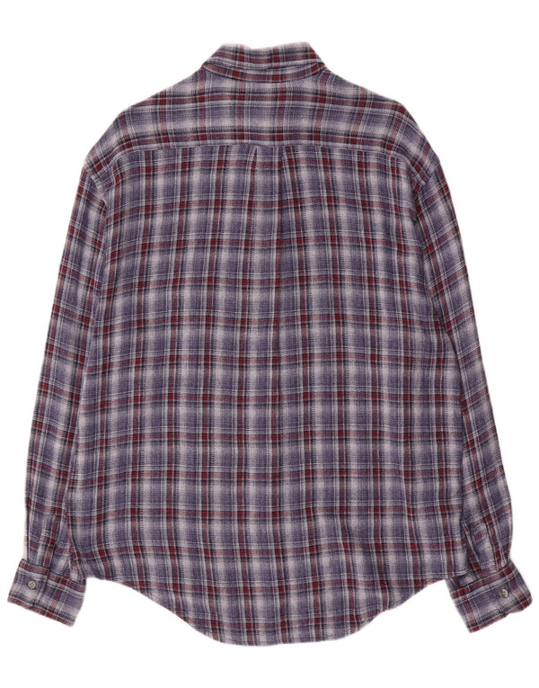 Calvin Klein Jeans Camicia da uomo in flanella a quadri blu grandi