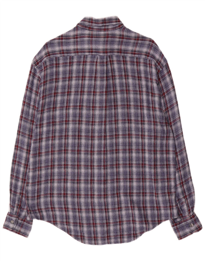 Calvin Klein Jeans Camicia da uomo in flanella a quadri blu grandi