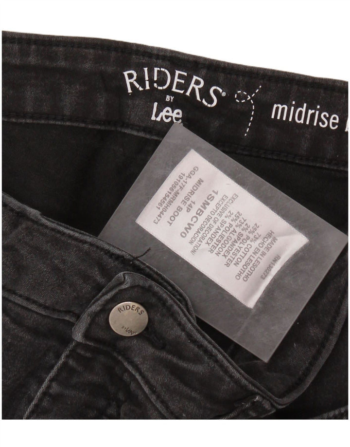 Jeans LEE Riders da donna a vita media con taglio bootcut US 14 XL W32 L24 Nero