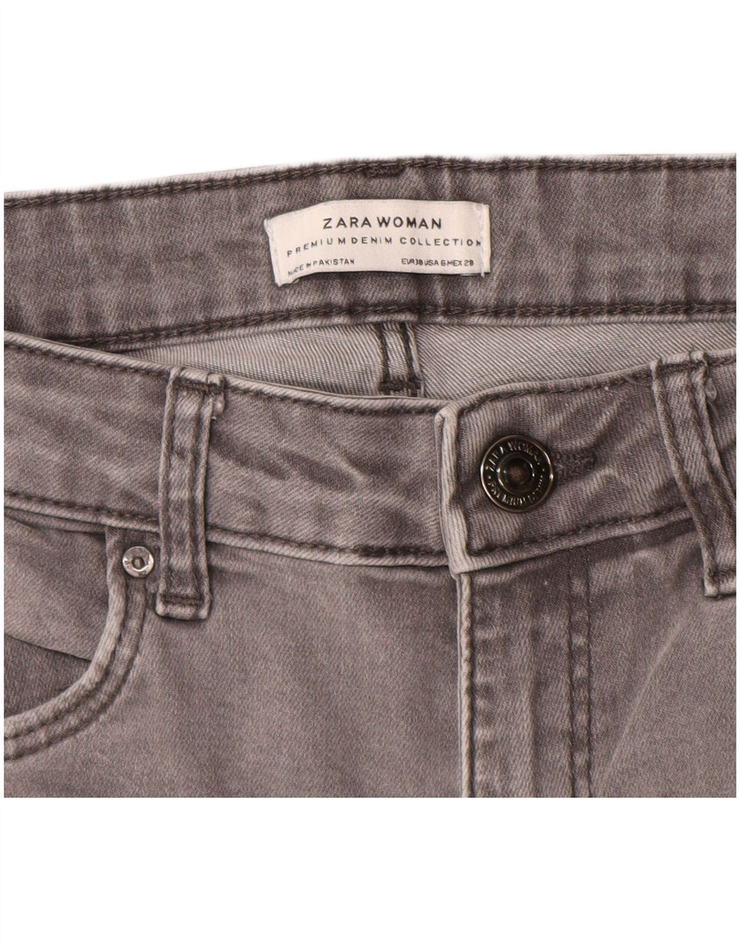 Jeans skinny da donna Zara EU 38 Small W28 L28 Cotone grigio
