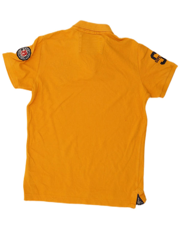 Polo grafica da uomo SUPERDRY XL in cotone giallo