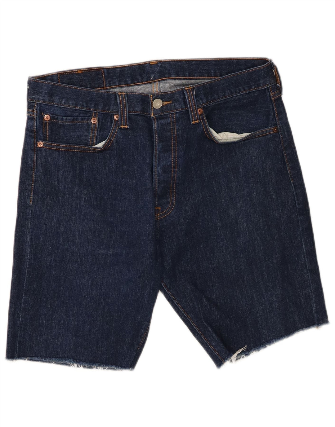 Pantaloncini di jeans Levi's 501 da uomo W32 cotone blu navy medio