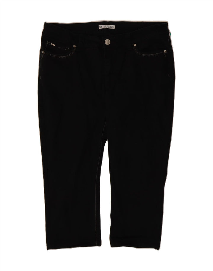 LEE Womens Slender Secret Straight Capri Trousers W36 L21 Black Vintage Lee and Second-Hand Lee from Messina Hembry 