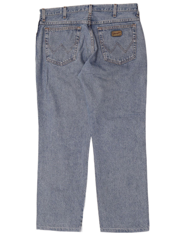 Jeans dritti regolari da uomo Wrangler Texas W36 L28 cotone blu