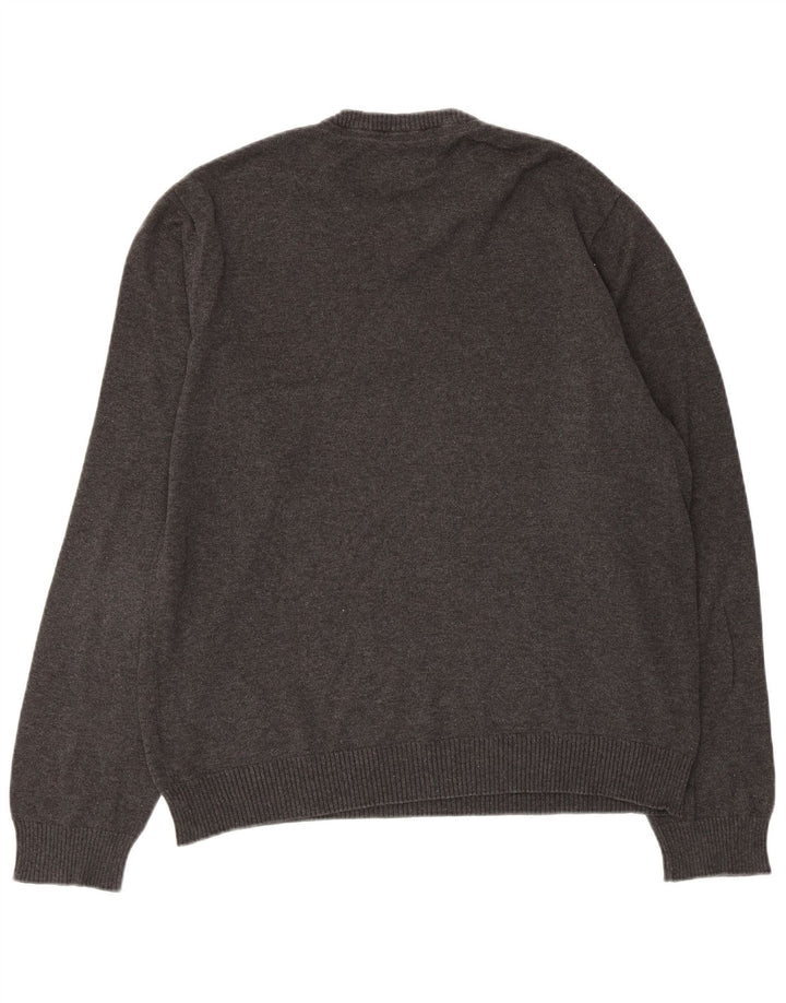 Maglione da uomo con scollo a V Penguin, grande cotone grigio