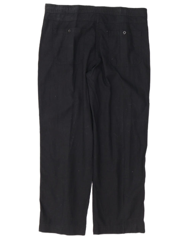 MARKS & SPENCER Pantaloni casual dritti da uomo blu Harbour W36 L29 neri