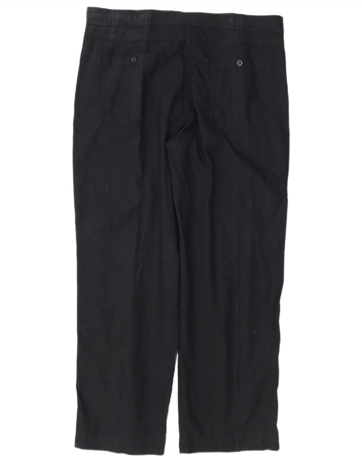 MARKS & SPENCER Pantaloni casual dritti da uomo blu Harbour W36 L29 neri
