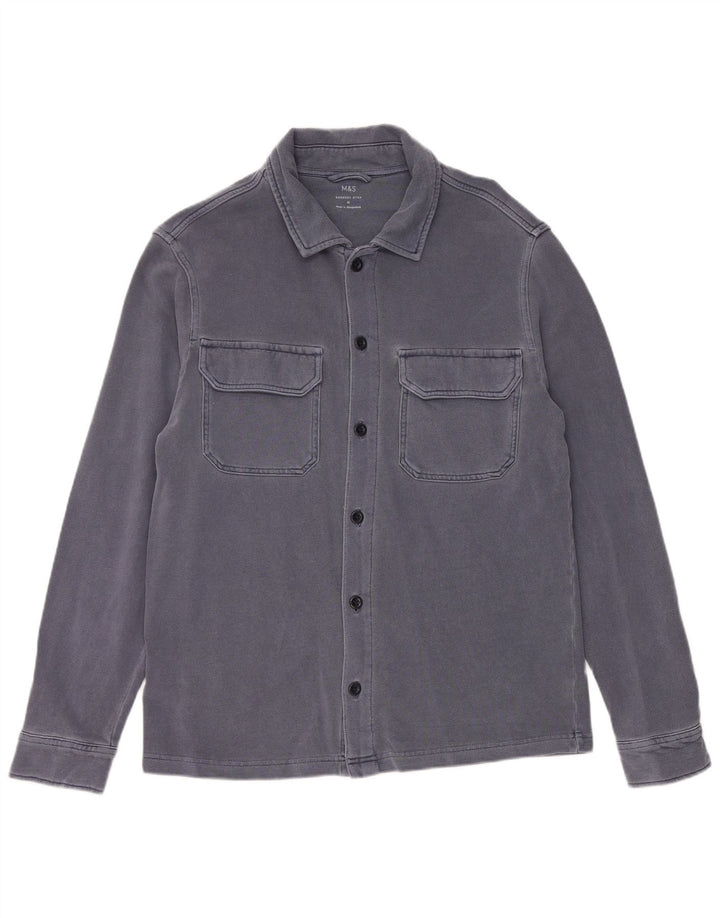 Camicia da donna Marks & Spencer UK 14 Cotone blu medio