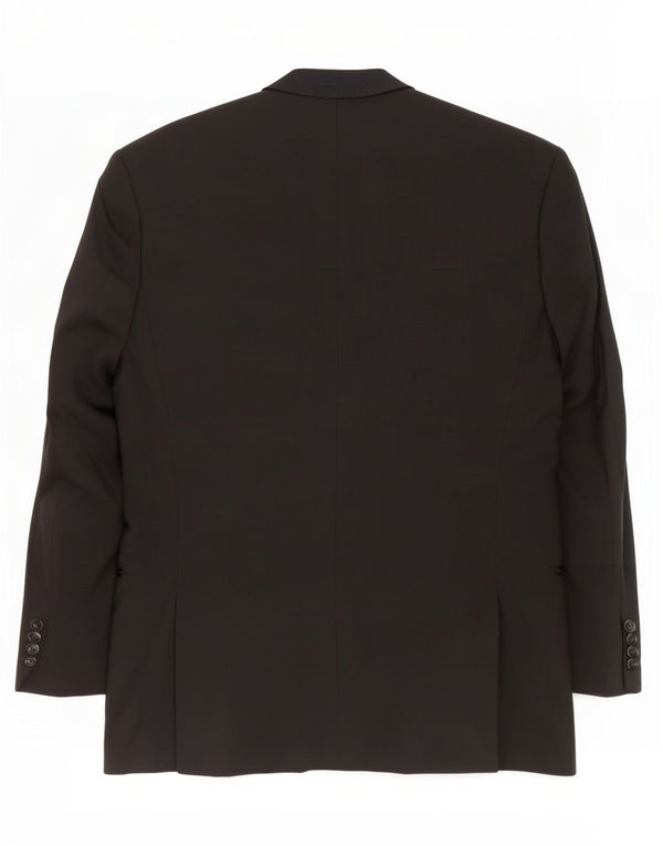 Giacca blazer da uomo a 3 bottoni Hugo Boss UK 38 lana vergine nera media
