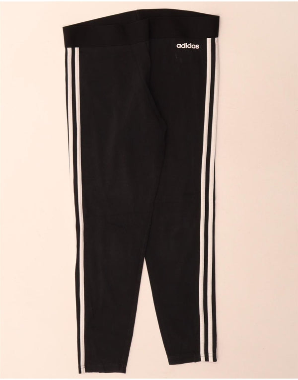 Leggings Adidas Donna UK 16/18 Large Nero Cotone