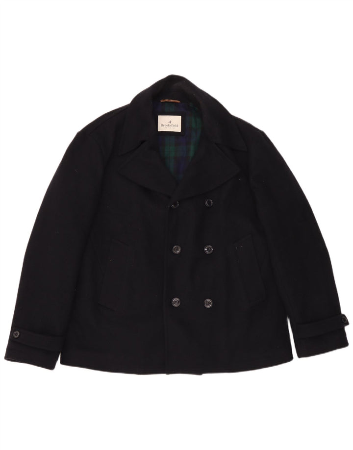 Cappotto da marinaio da uomo Brooksfield IT 54 2XL Lana blu navy