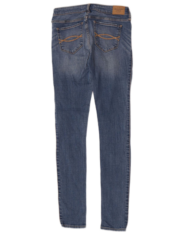 Jeans super skinny da donna Abercrombie & Fitch US 0 XS W25 L31 cotone blu