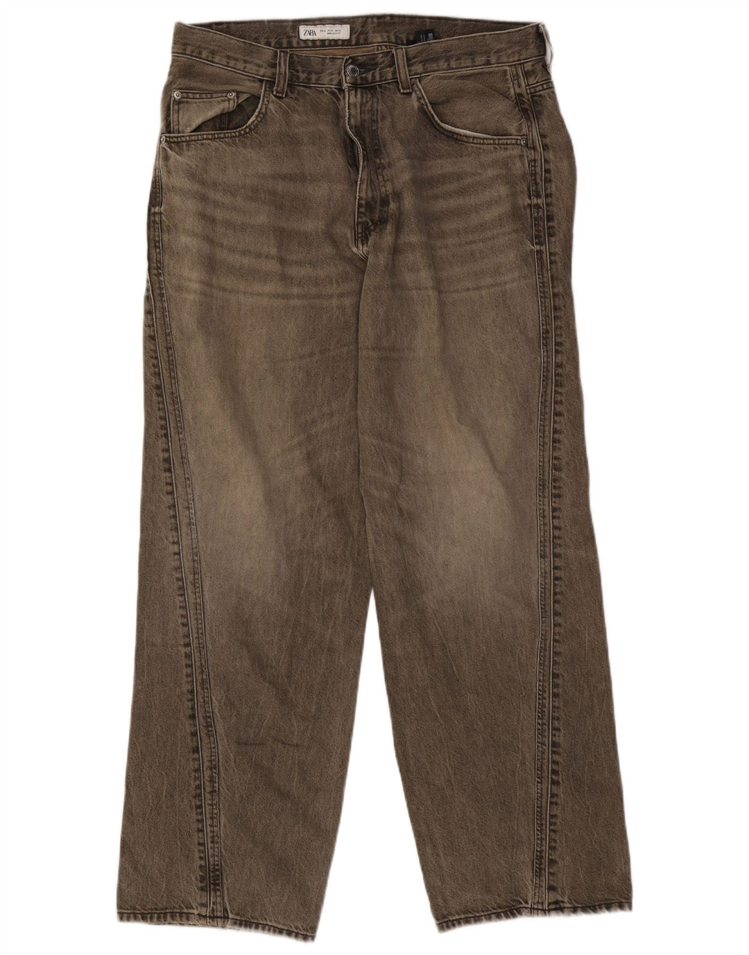 Jeans larghi da donna Zara EU 42 Large W32 L32 cotone grigio