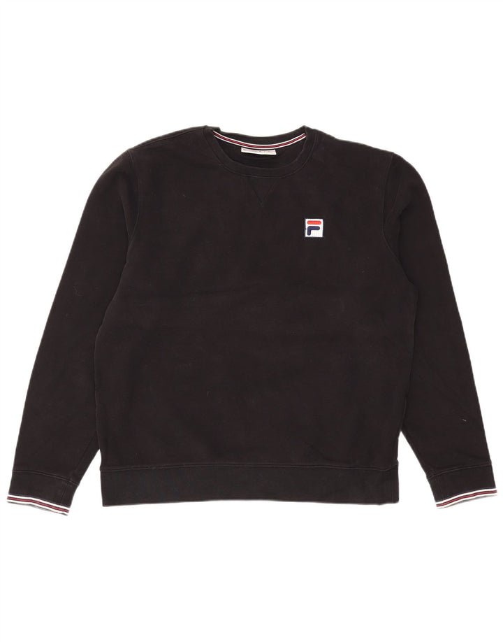 Felpa Fila Uomo Maglione Cotone Nero Medio