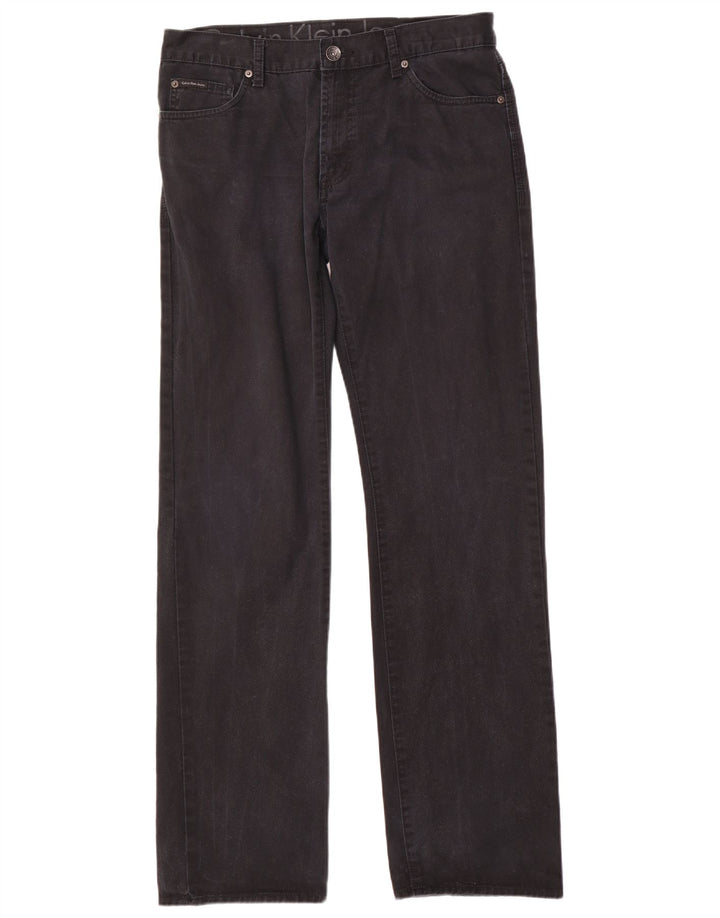 Jeans dritti da uomo Calvin Klein W33 L34 cotone blu navy