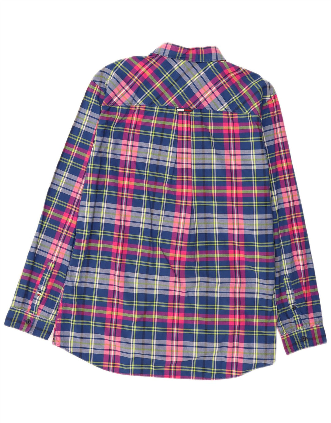 TOMMY HILFIGER Camicia da uomo vestibilità regolare XL in cotone a quadri blu navy