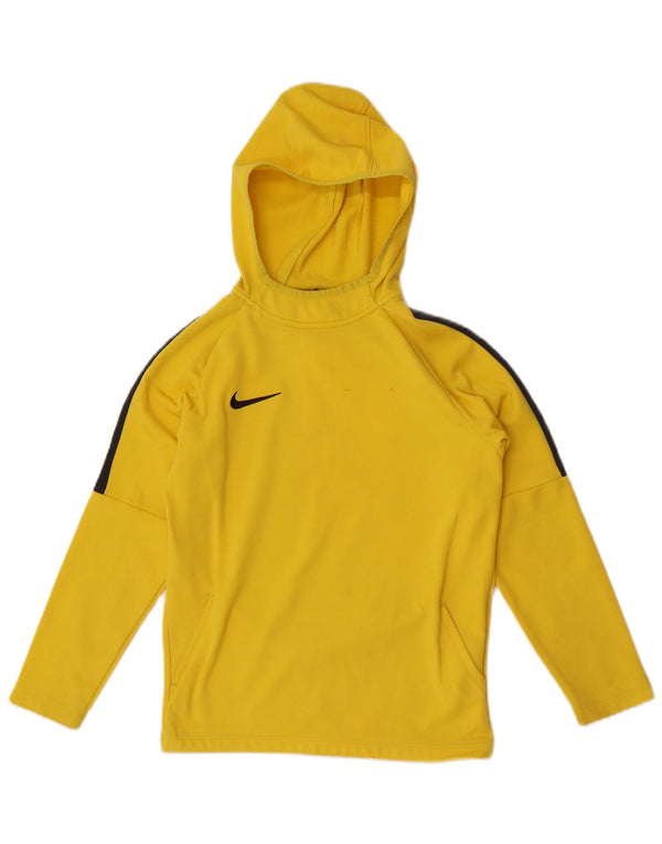 Felpa con cappuccio Nike Dri Fit da ragazzo, 10-11 anni, color block giallo medio