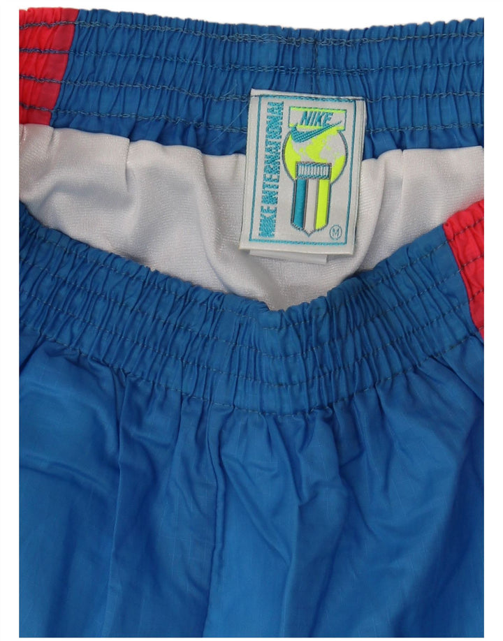 Pantaloncini sportivi da donna NIKE UK 12 nylon color block blu medio