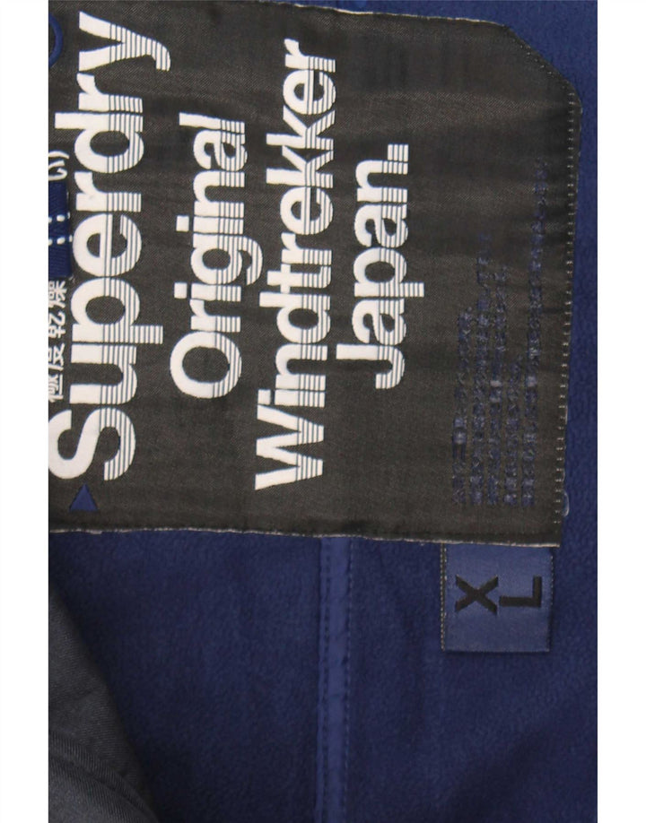 Giacca a vento da uomo Windtrekker Superdry UK 42 XL poliestere blu navy