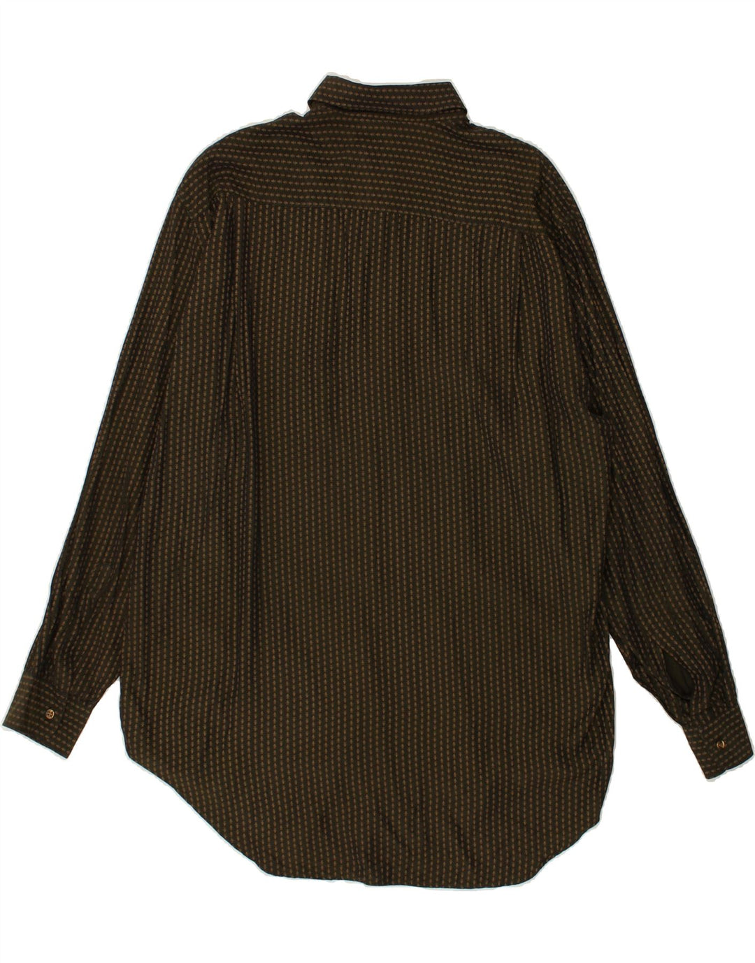 BENETTON Mens Abstract Pattern Shirt Large Green Acetate Vintage Benetton and Second-Hand Benetton from Messina Hembry 