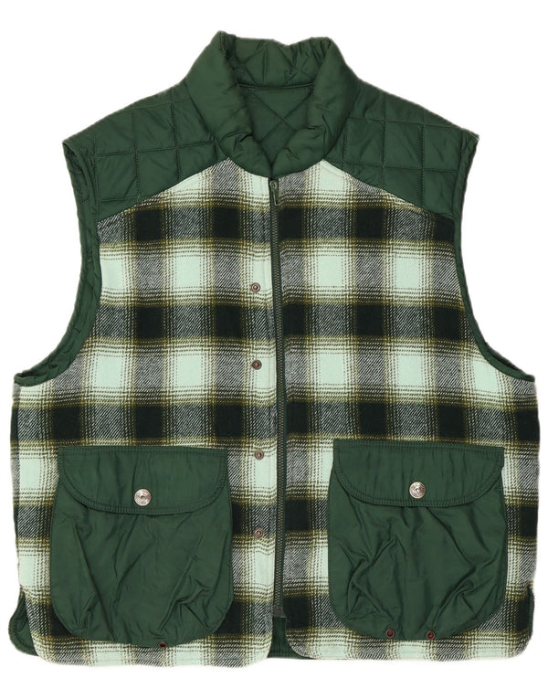 Gilet reversibile da uomo Roy Rogers UK 42 XL verde a quadri