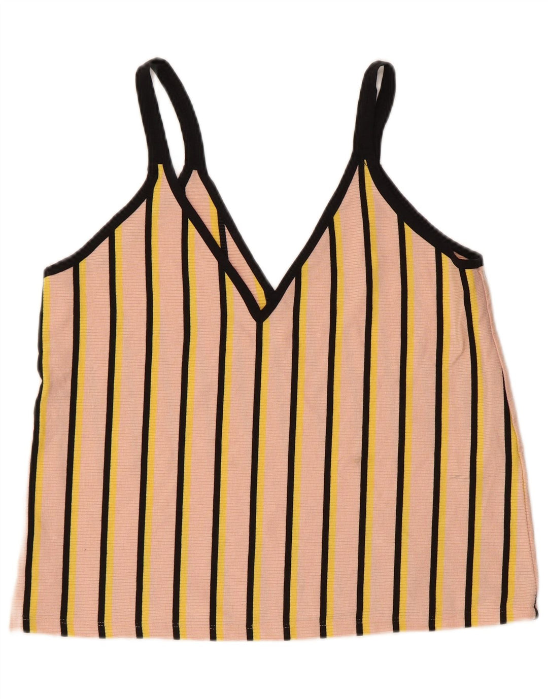 Canotta da donna Zara UK 14 poliestere a righe grandi rosa