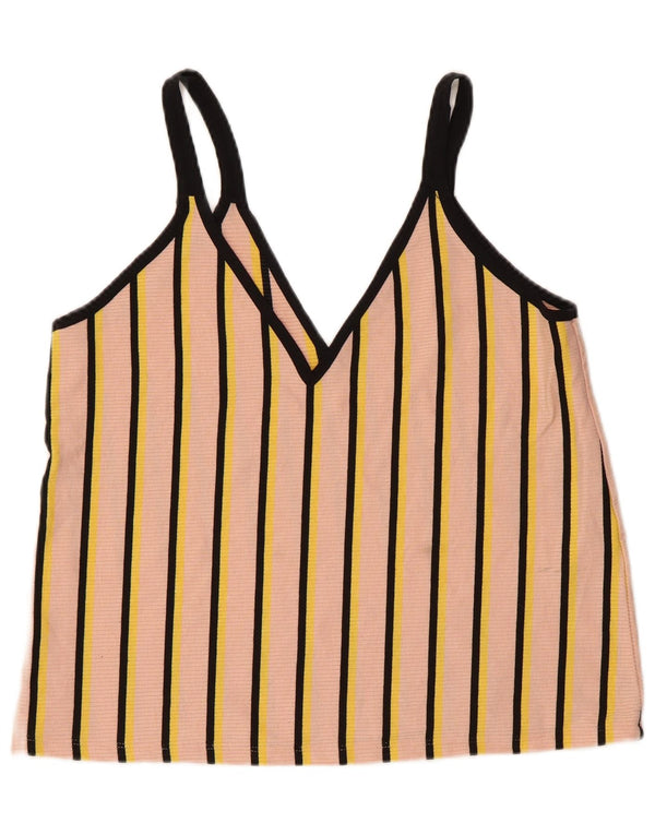 Canotta da donna Zara UK 14 poliestere a righe grandi rosa