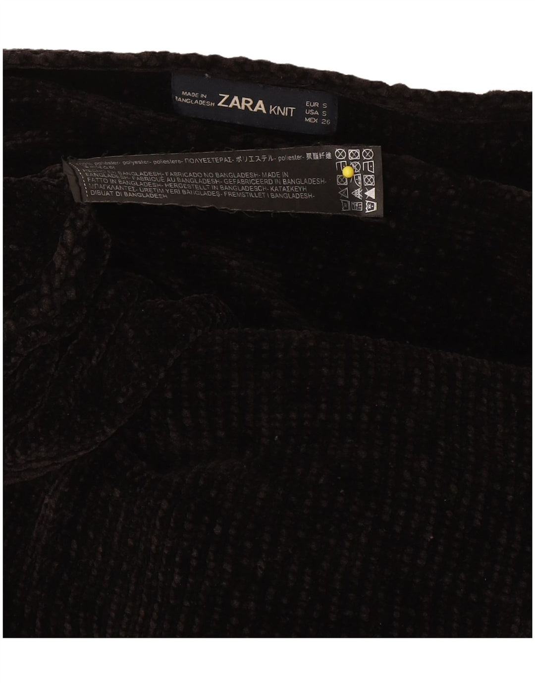 Maglione maglione oversize con scollo a barca da donna Zara UK 10 piccolo poliestere nero