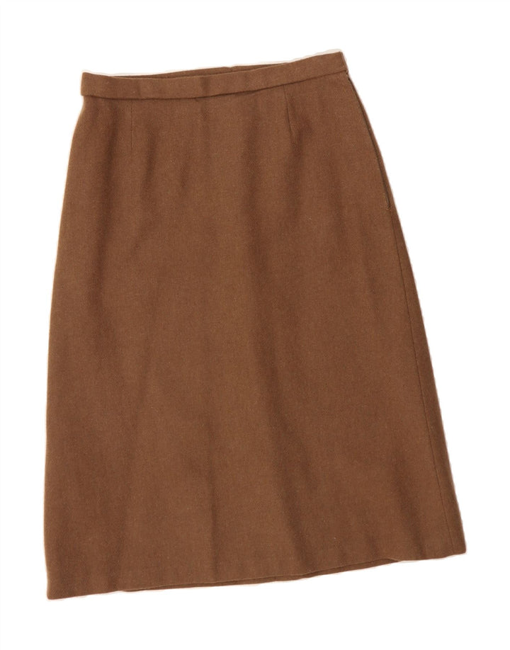 VINTAGE Womens A-Line Skirt W30 Medium Brown Vintage Vintage and Second-Hand Vintage from Messina Hembry 