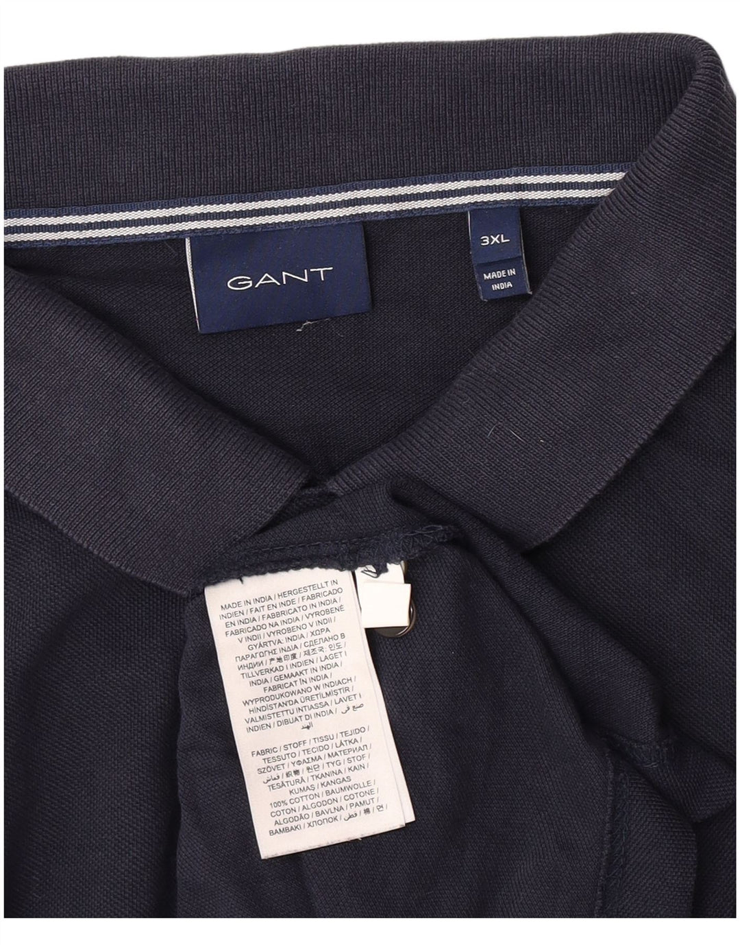 Polo da uomo Gant 3XL in cotone blu navy
