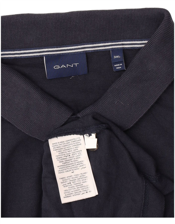 Polo da uomo Gant 3XL in cotone blu navy