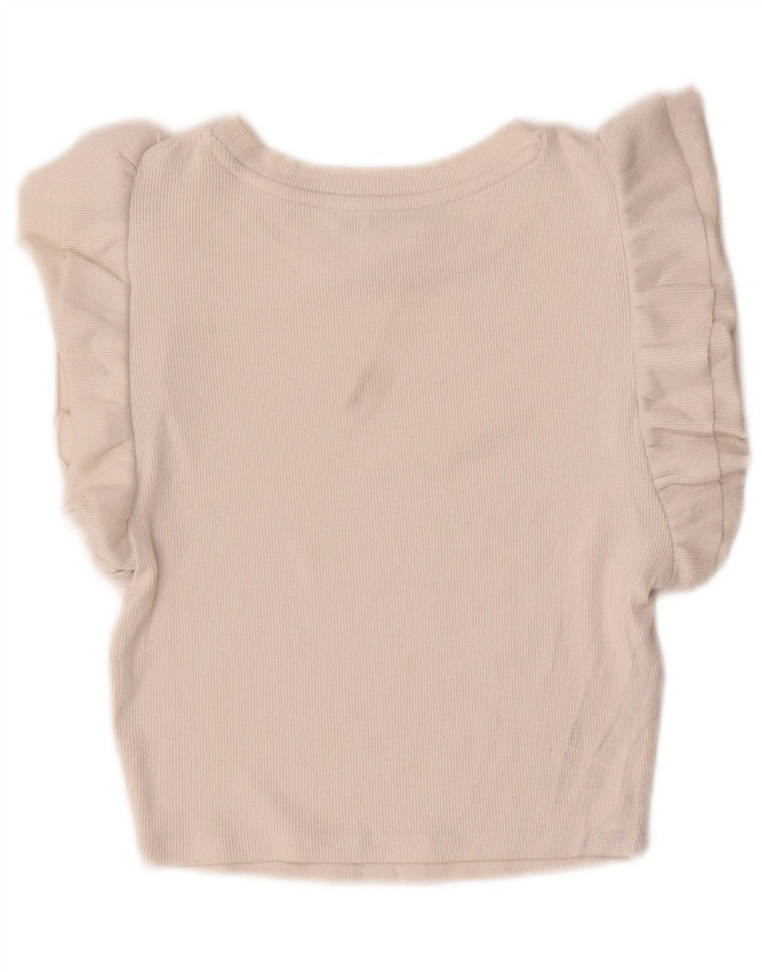 ZARA Womens Crop Top UK 12 Medium Off White