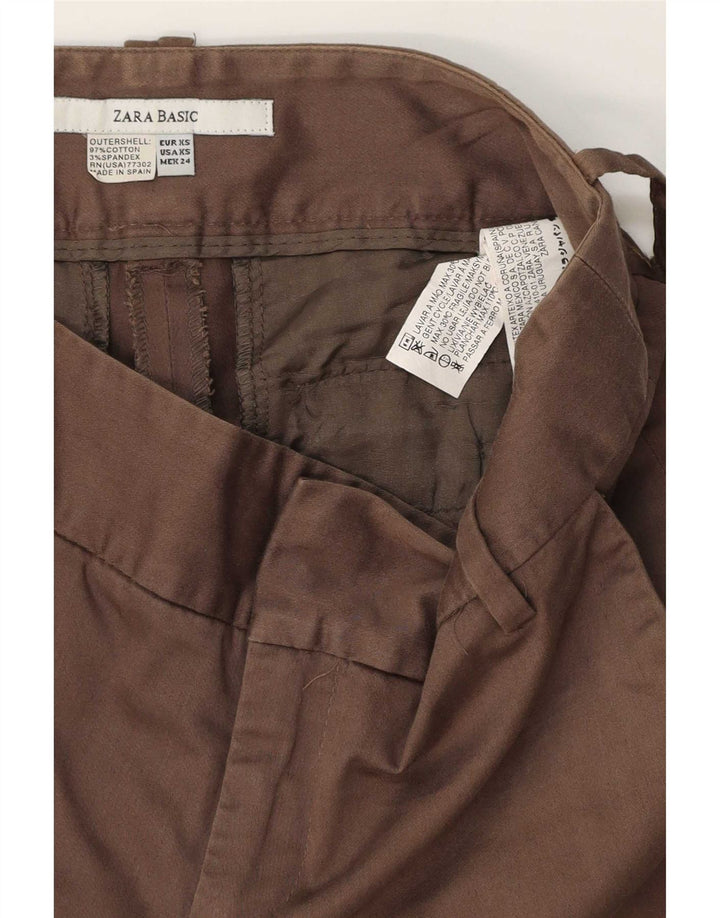Pantaloni caldi da donna Zara XS W24 cotone marrone