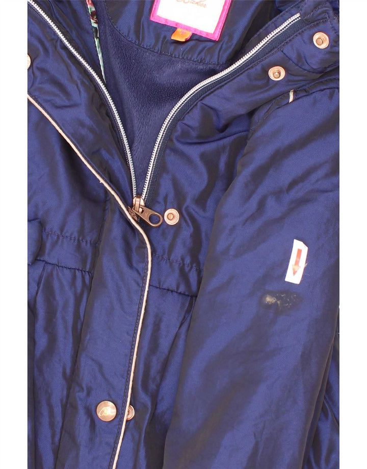 Parka con cappuccio per ragazze Ted Baker 5-6 anni in nylon blu navy