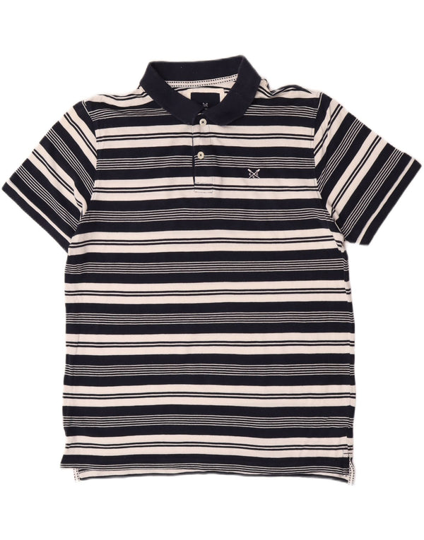 Crew Clothing Polo da uomo XL in cotone a righe blu navy