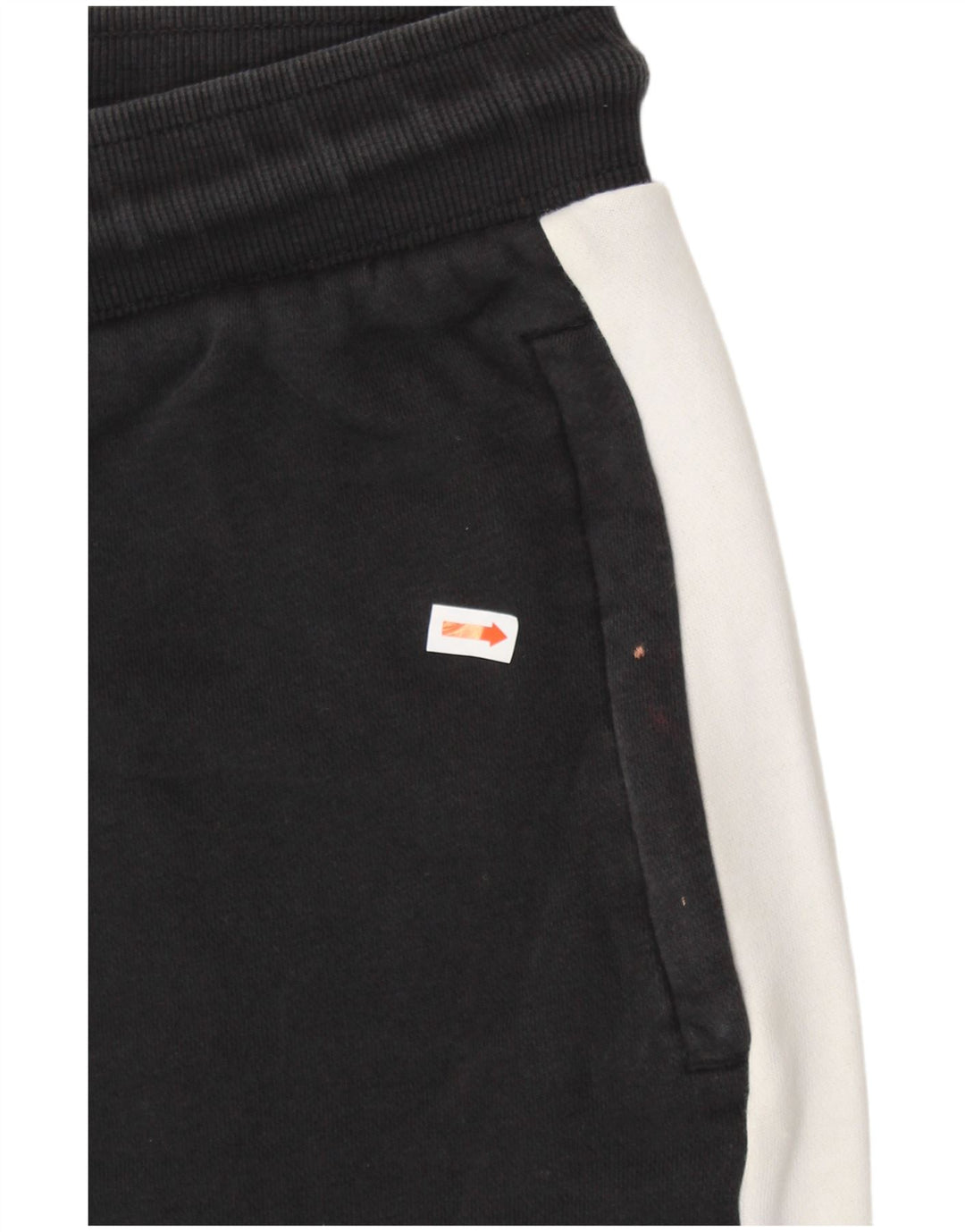 Pantaloncini sportivi grafici da uomo SUPERDRY grandi in cotone color block nero