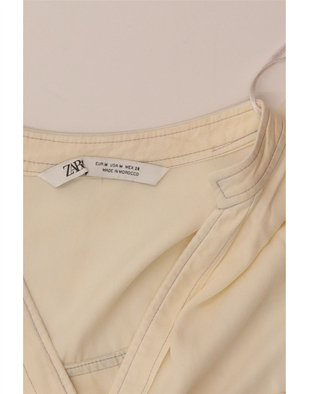 ZARA Womens Shirt UK 14 Medium Off White
