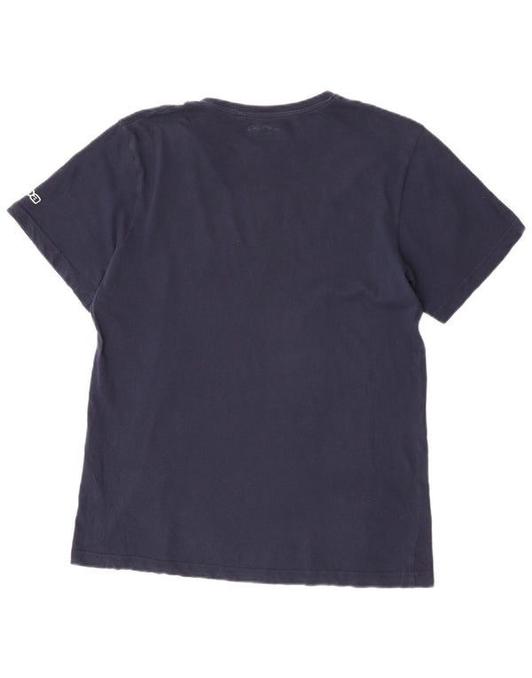 Kappa T-shirt grafica da uomo Top Large Blu navy