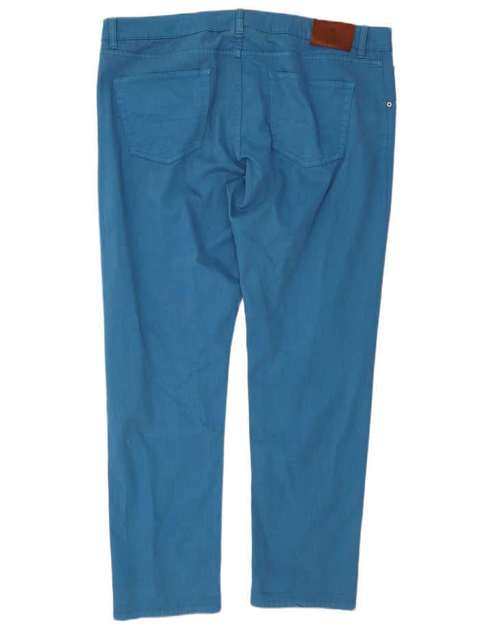 Pantaloni casual dritti da uomo Hackett W44 L31 in cotone blu