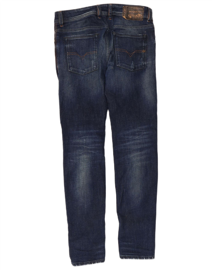 DIESEL Jeans skinny slim effetto consumato da uomo W30 L30 in cotone blu