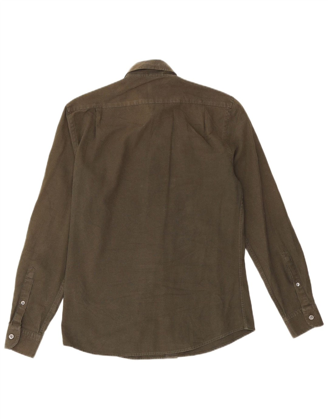 Camicia Reiss da uomo vestibilità regolare piccola in cotone kaki