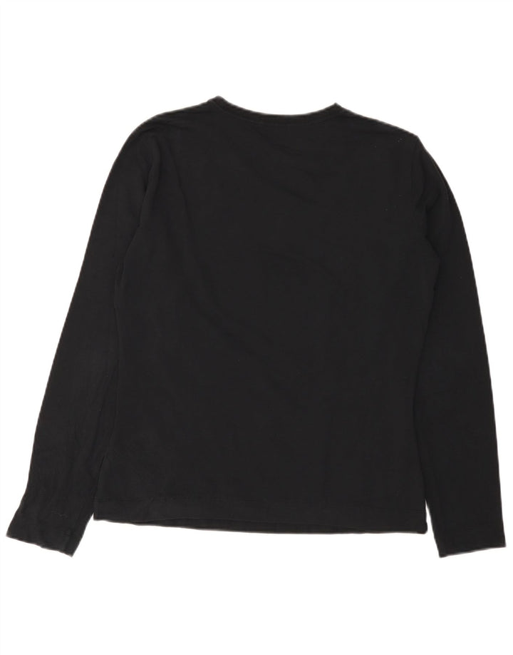 SERGIO TACCHINI Top da donna manica lunga UK 14 medio nero