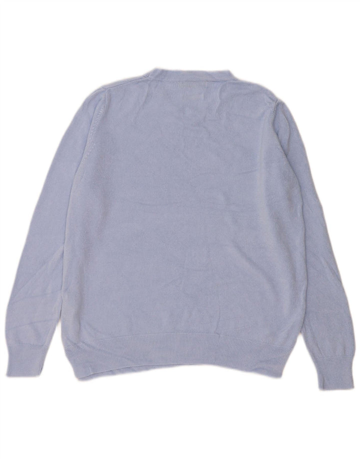 Maglione maglione girocollo oversize da donna Marks & Spencer UK 16 grande blu
