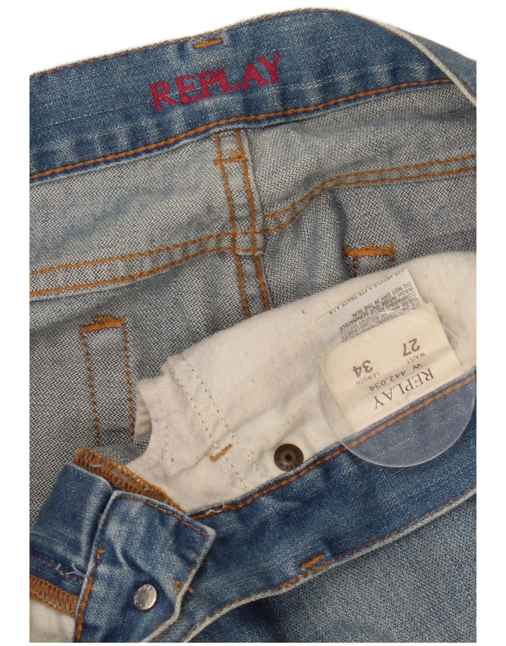 Jeans bootcut da donna Replay W27 L30 cotone blu