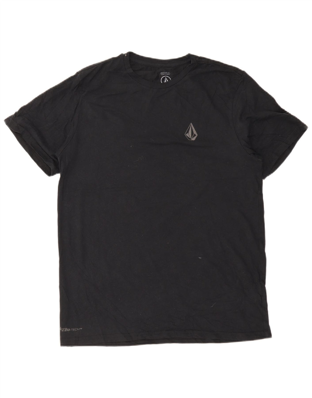 T-shirt grafica da uomo Volcom Modern Fit, taglia grande, in cotone nero