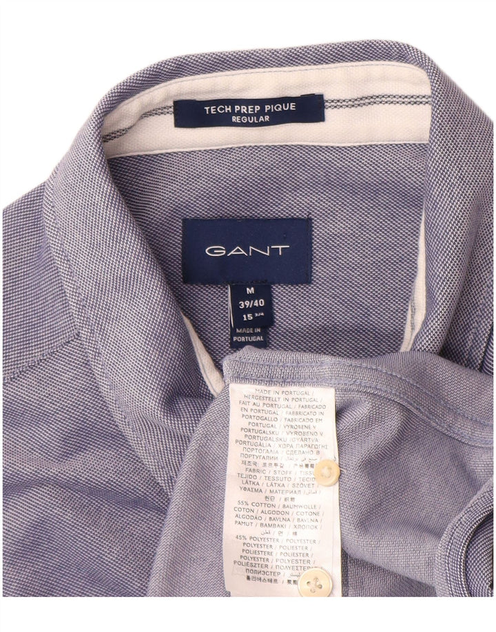 Gant Camicia da uomo vestibilità regolare taglia 39/40 15 3/4 cotone blu medio