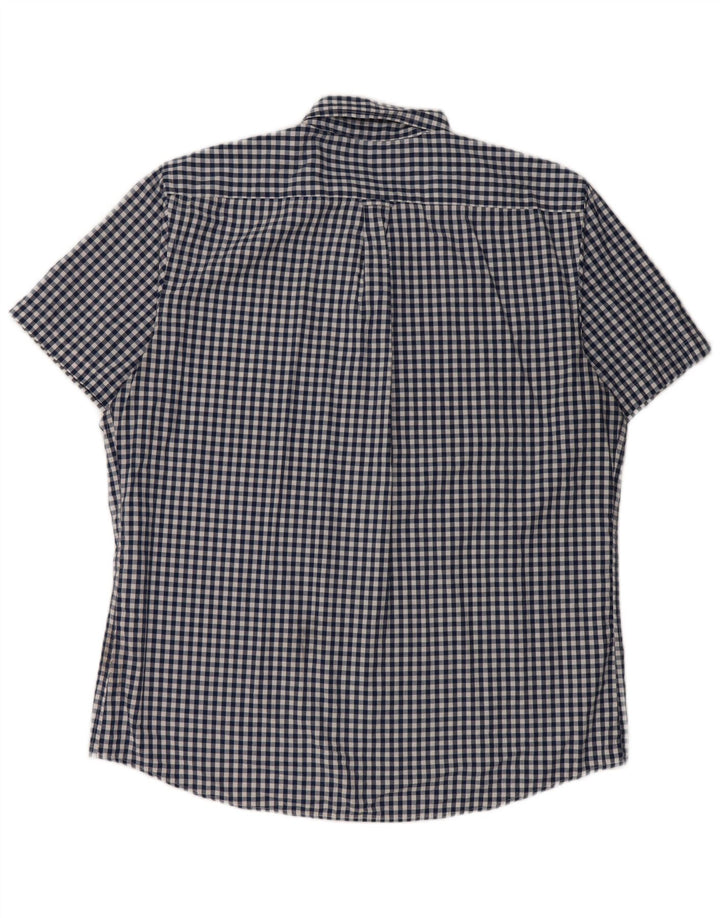 Camicia a maniche corte da uomo IZOD XL in cotone a quadretti blu