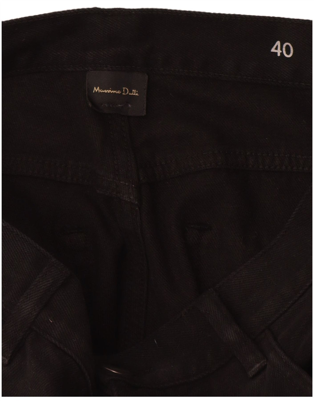 Jeans dritti a vita alta da donna Massimo Dutti EU 40 medio W30 L29 neri
